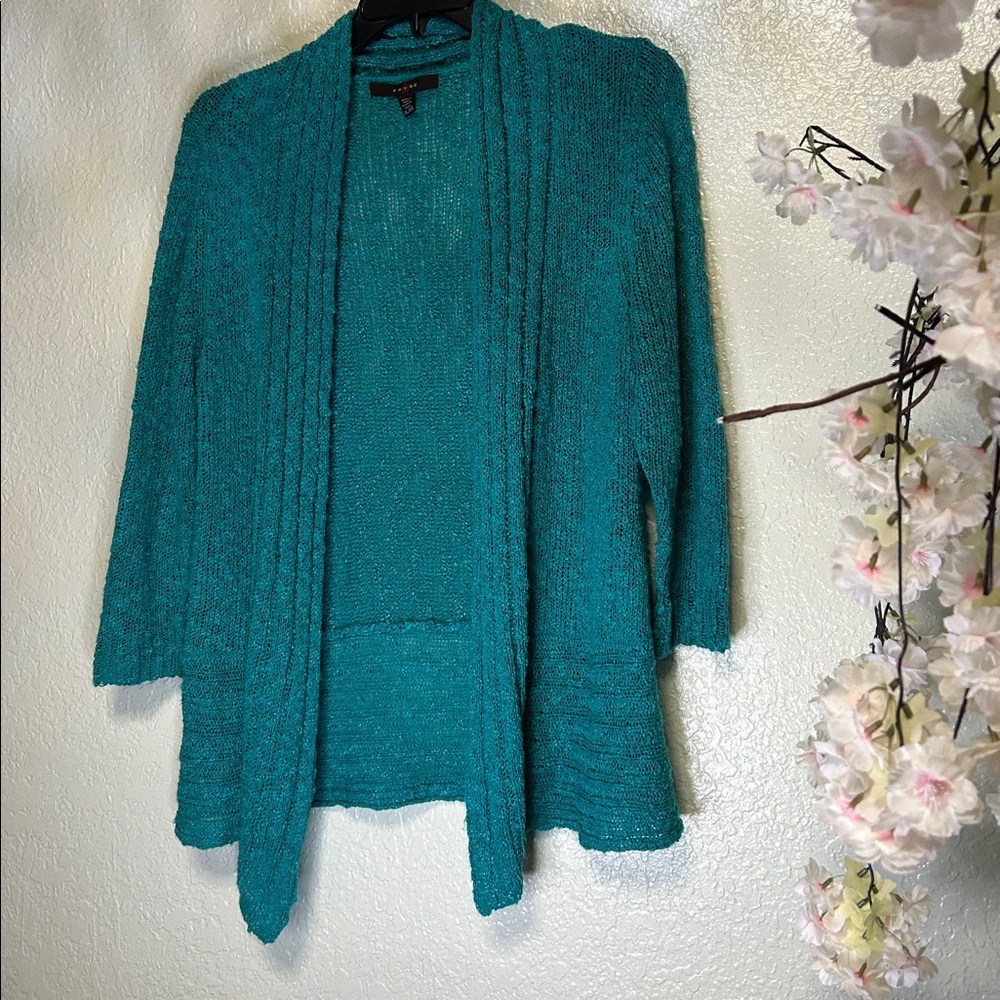 Fever Turquoise Knit Cardigan